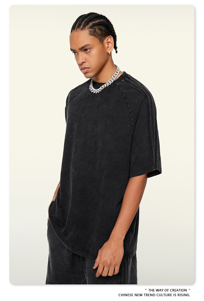 Oversize Washed Short-sleeve T-shirt WN6458