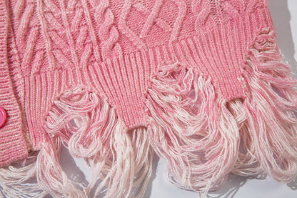 Damage Hem Knit Cardigan WN11418