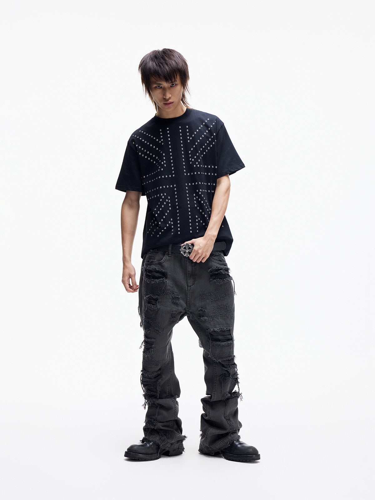 Union Jack Stud Oversize Short Sleeve T-Shirt WN27289