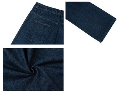 Raw Denim Wide Leg Straight Jeans WN26327