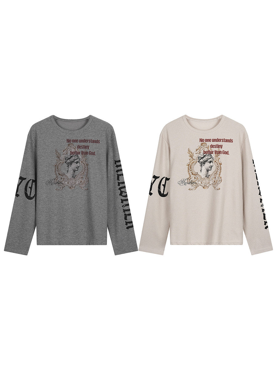 Waffle Oversize Long Sleeve T-Shirt WN24196