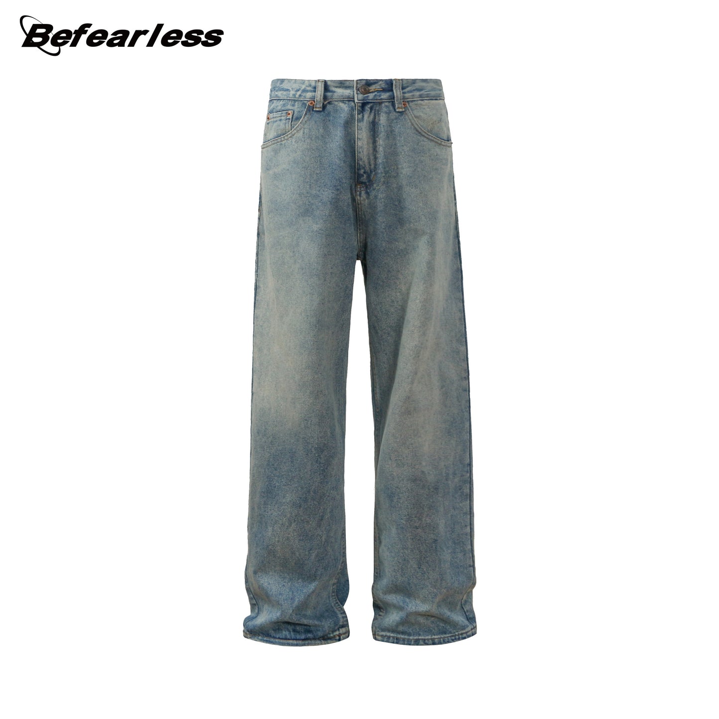 Washed Baggy Wide Leg Denim Jeans WN26348