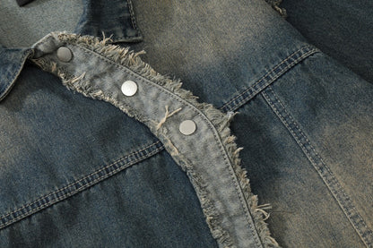 Washed Star Embroidery Denim Jacket WN28078