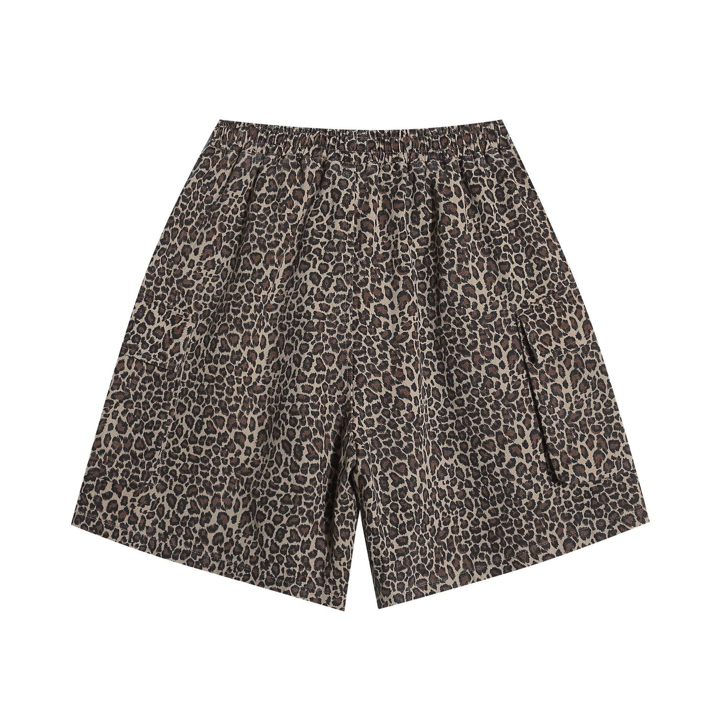 Leopard Print Wide Leg Half Pants WN18539