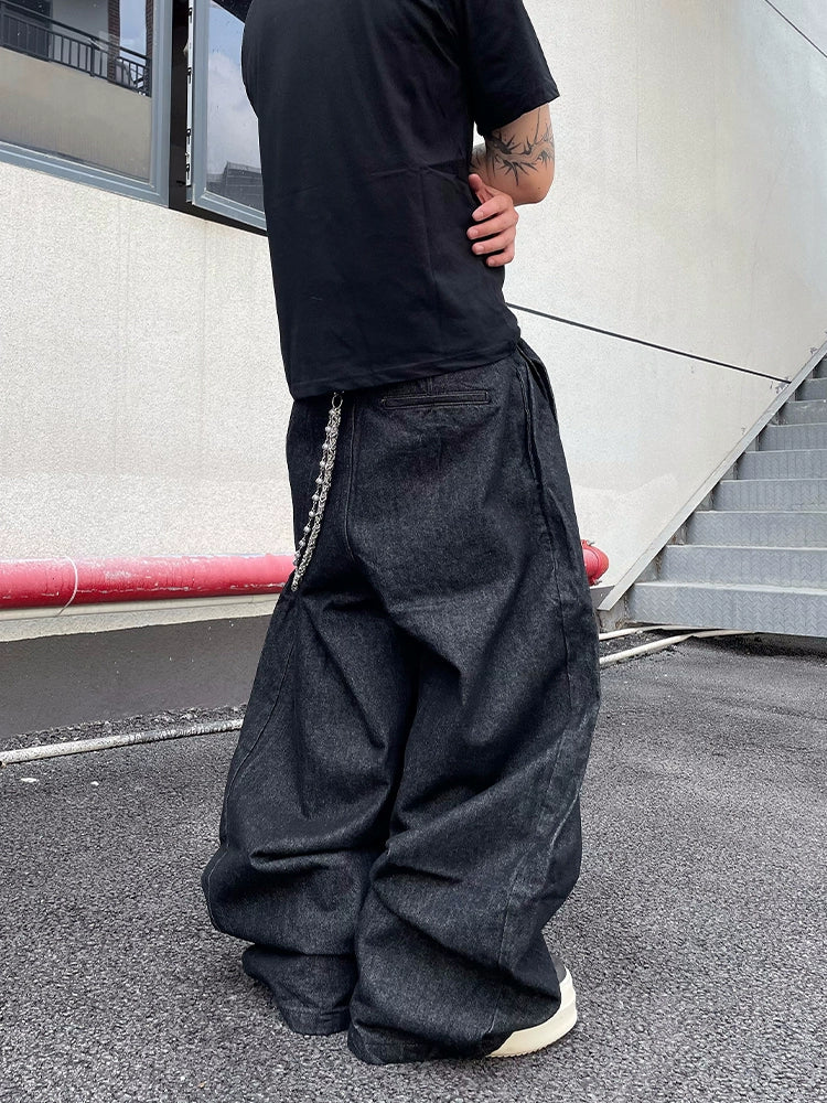 Raw Wash Wide Leg Denim Jeans WN18812