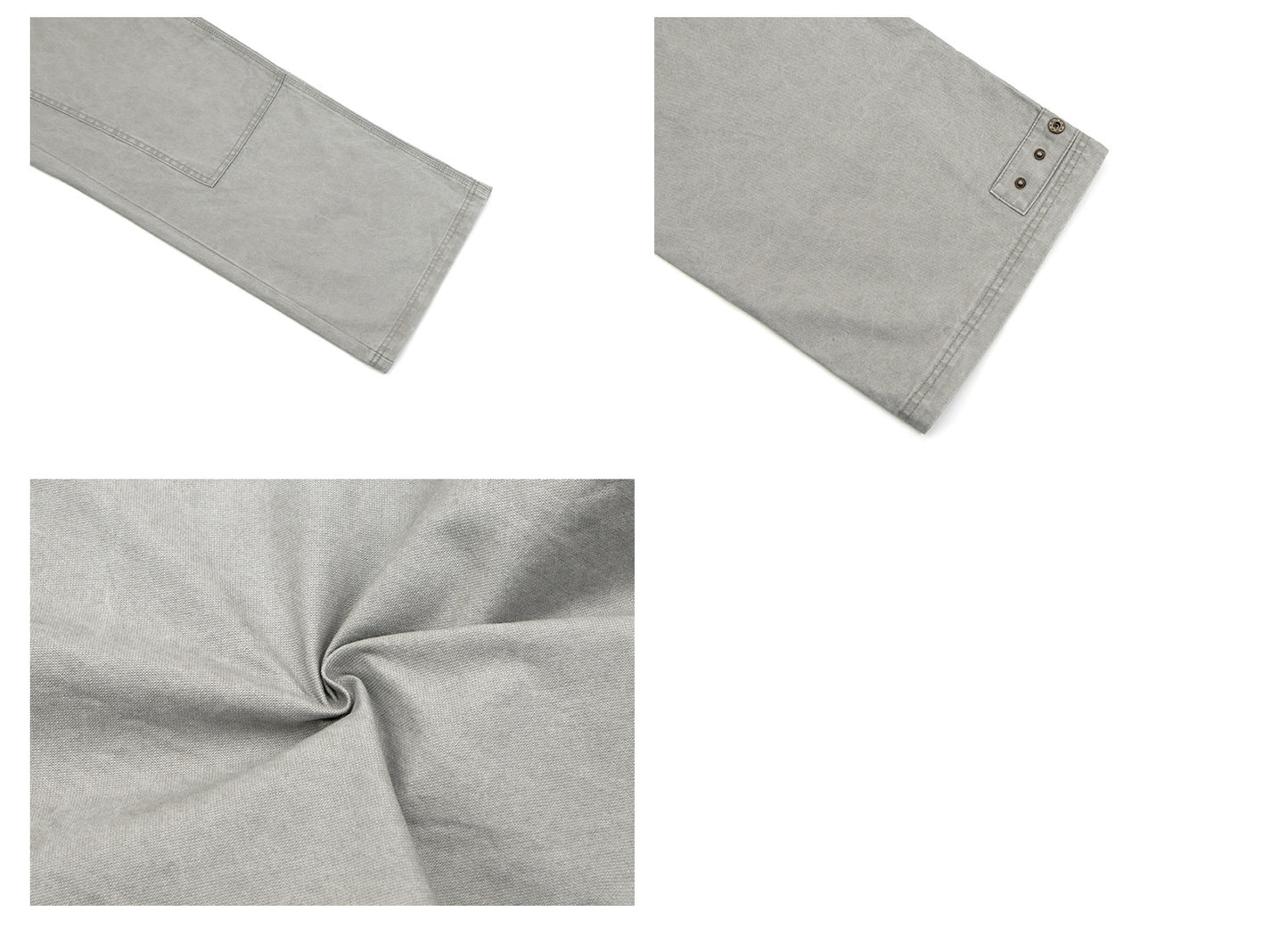Washed Double Knee Wide Leg Cargo Pants WN26238