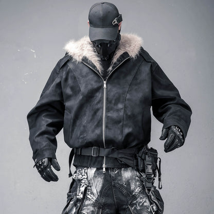 Fake Fur Oversize Hooded Jacket WN22398