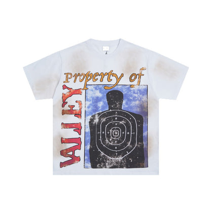 Washed Target Print Short Sleeve T-Shirt WN26505