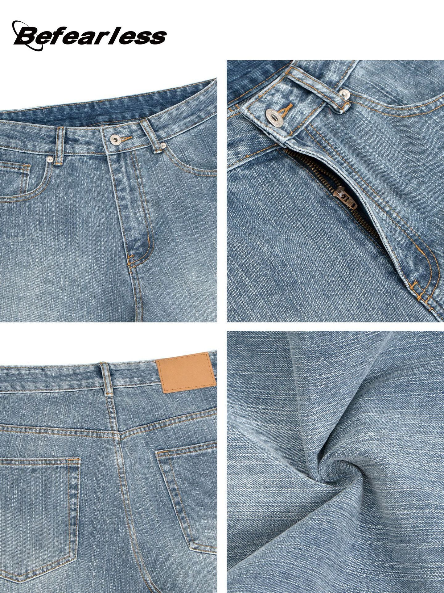 Washed Heavyweight Flare Denim Jeans WN26369