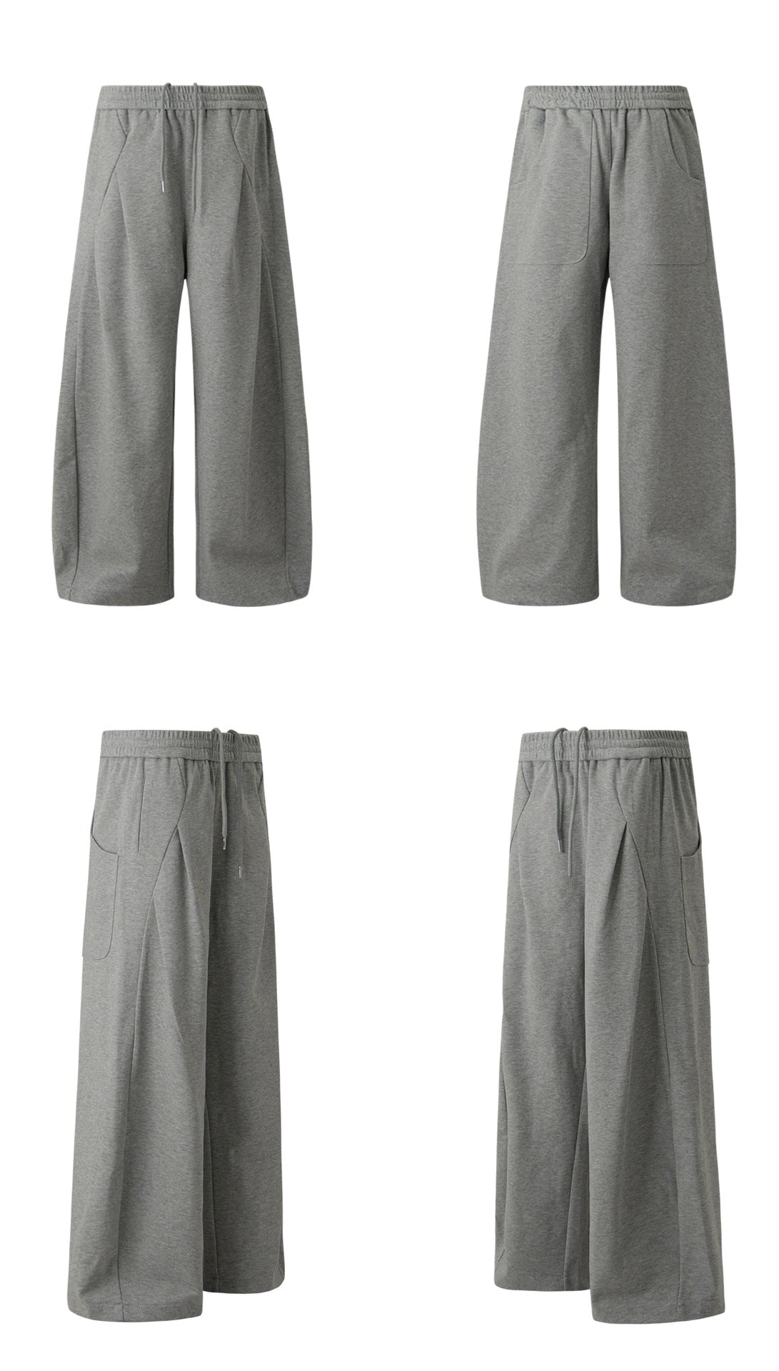 Curved Wide Leg Sweat Pants WN26409