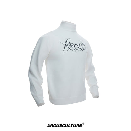 Modal Wool Semi-High-Neck Knit Sweater WN23326