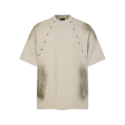 Studs Washed Short Sleeve T-Shirt WN25501
