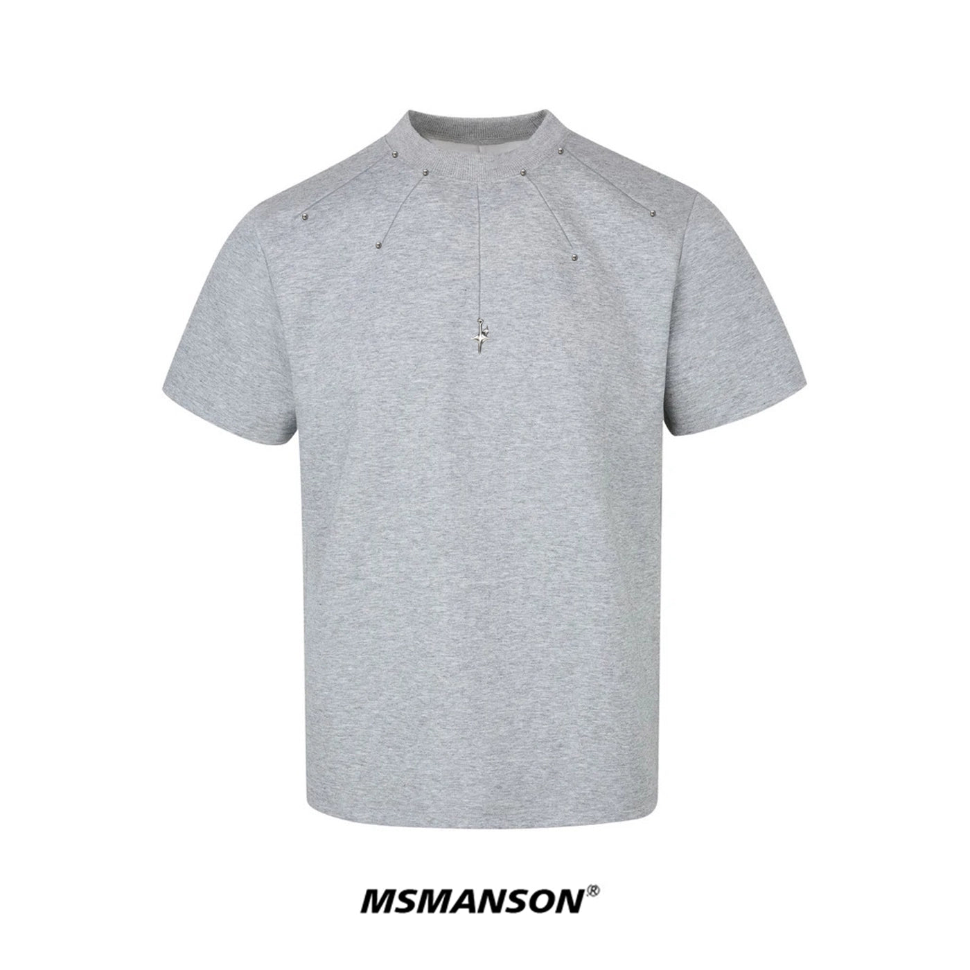 Studs Design Short Sleeve T-Shirt WN18680