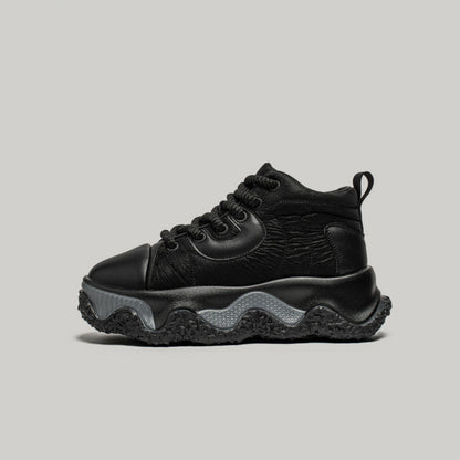 Wrinkled Panel Chunky High-Top Sneakers WN23443