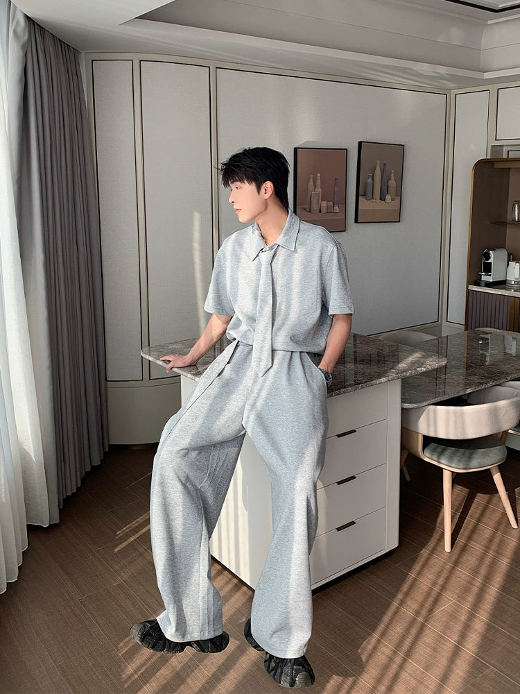One-Piece Design Short Sleeve Shirts & Pants Setup WN20415