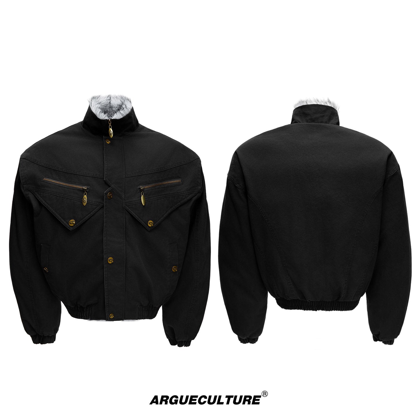 Vintage Suede Fake Fur Wide Jacket  WN22666