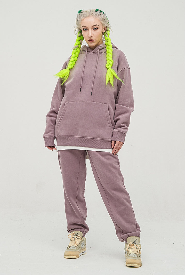 Fleece Linning Oversize Hoodie & Fleece Linning Sweatpants WN9945-K2