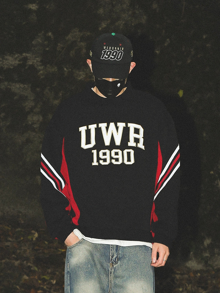 Graffiti Letter Design Long Sleeve Polo Shirt WN17733