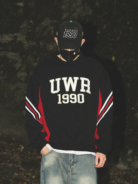 Graffiti Letter Design Long Sleeve Polo Shirt WN17733