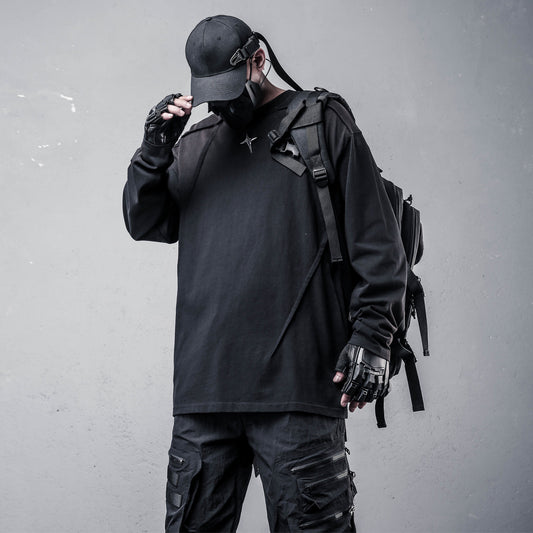 Wash Mix Graphic Functional Oversize Long Sleeve T-Shirt WN22510