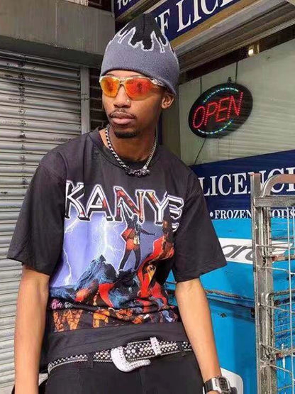 Bicolor Flame Knit Hat WN21111