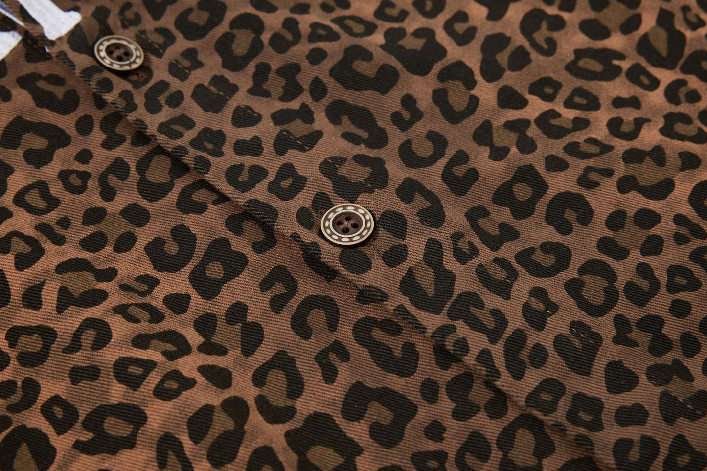 Leopard Heart Patch Short Sleeve Shirt WN25556