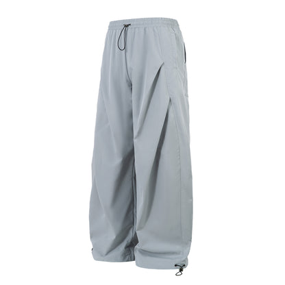 Lightweight Pleats Wide Leg Cargo Pants WN26862