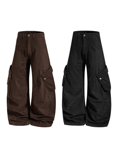 Multi Pocket Panel Wide Leg Cargo Pants WN24170