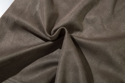 Suede Embroidery Wide Leg Half Pants WN16205