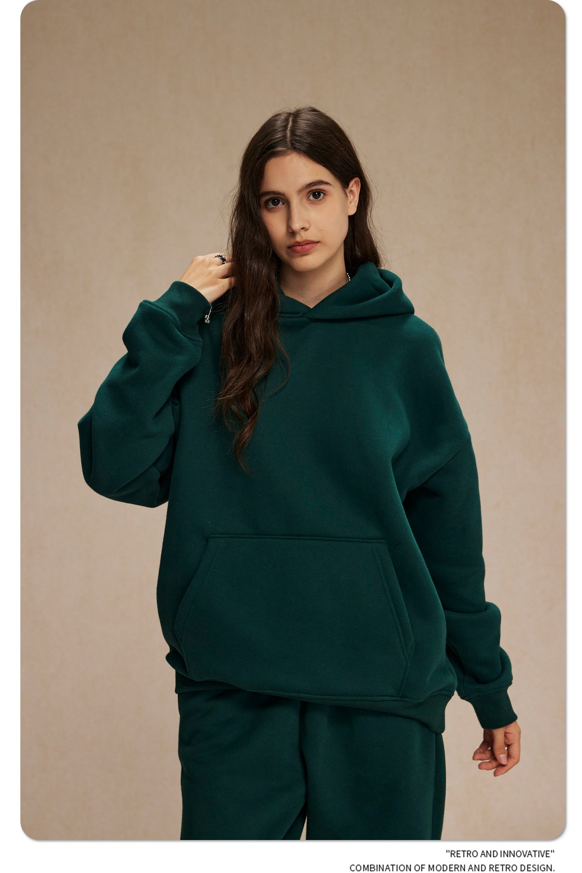 Oversize Plain Hoodie WN9968