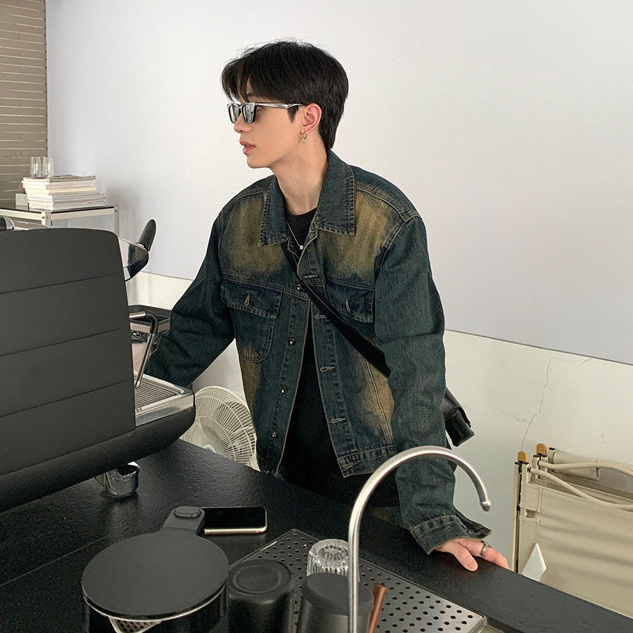 Washed Denim Jacket & Wide Leg Denim Jeans Setup WN24873