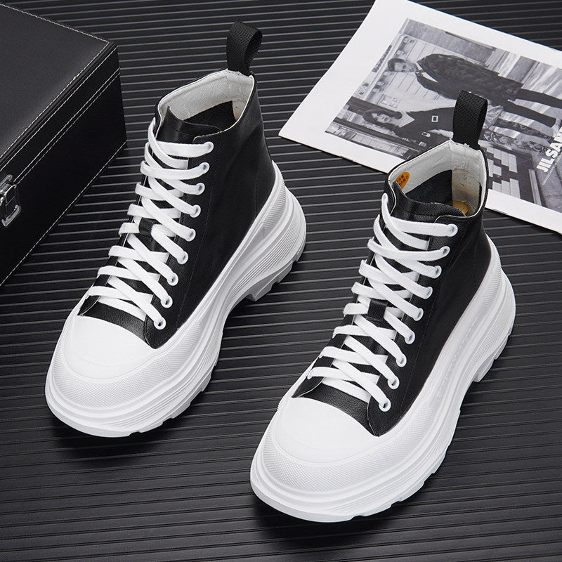 Lace Up Platform Thick Sole Short Boots WN24702