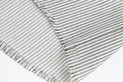 Graphic Print Stripe Frayed Long Sleeve Shirt WN23042