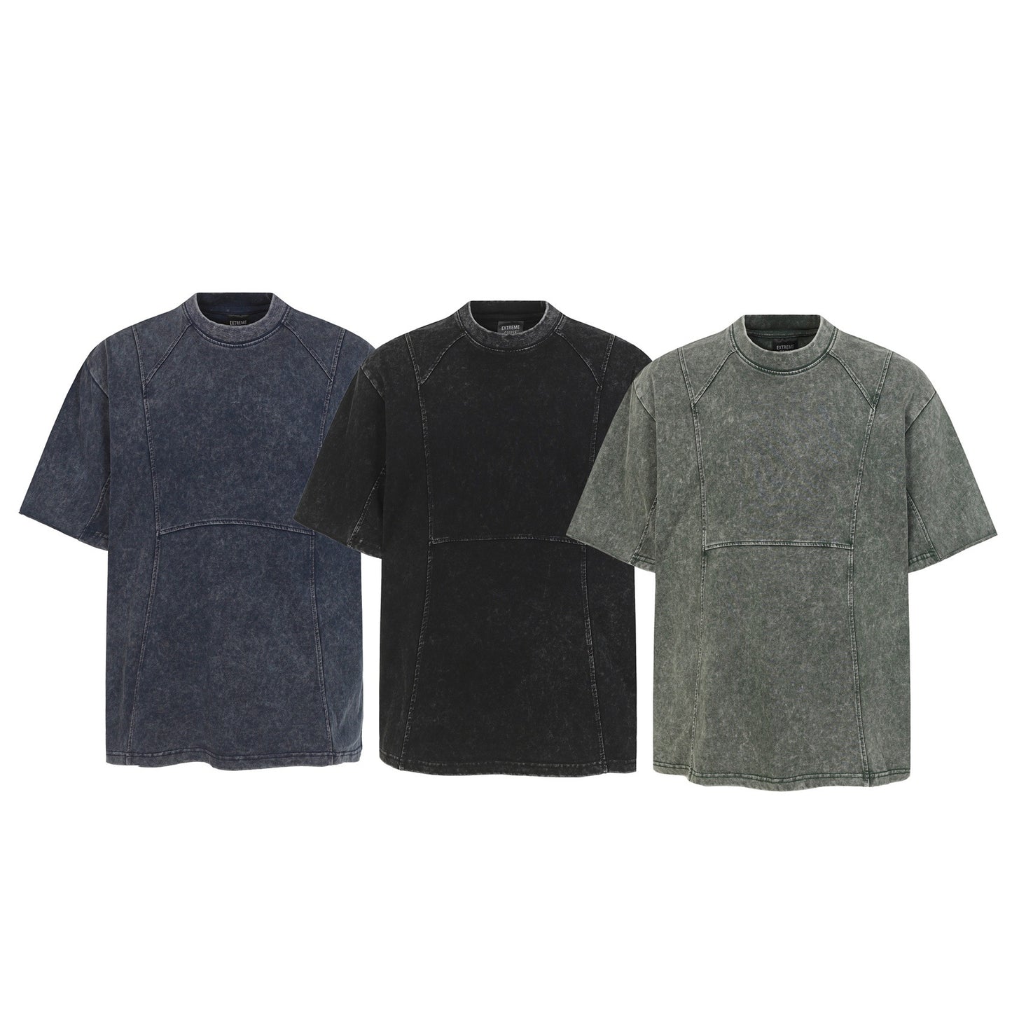 Washed Damage Pure Cotton Short Sleeve T-Shirt WN23055