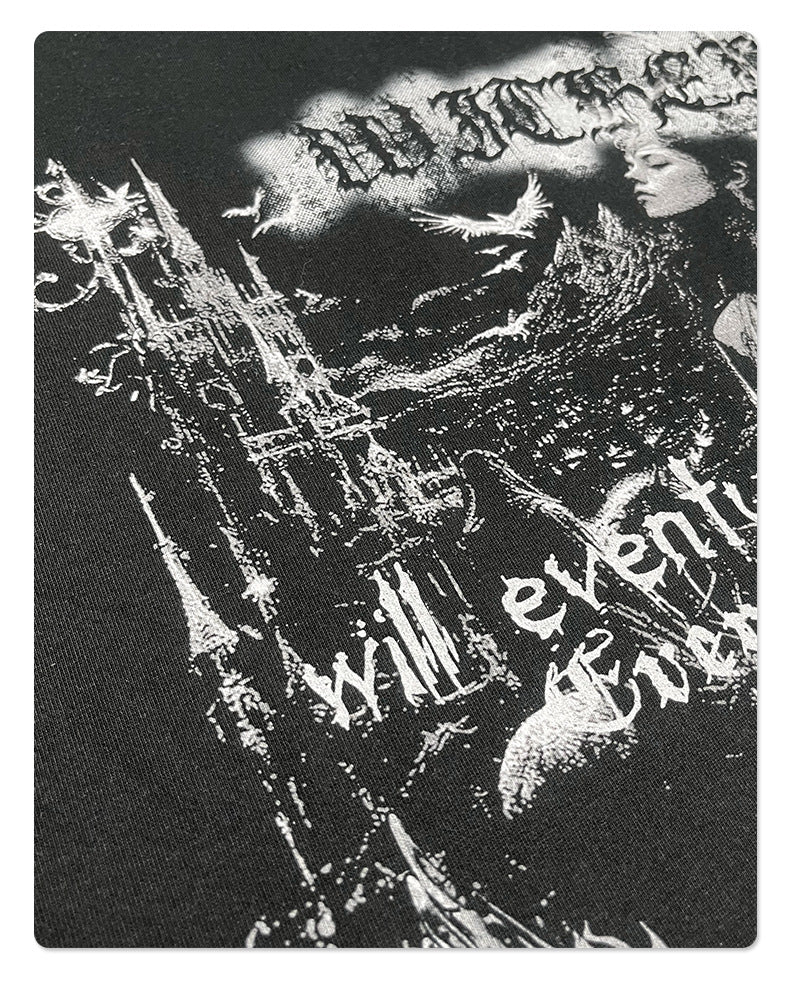 Graphic Print Oversize Short Sleeve T-Shirt WN16264