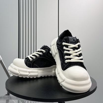 Round Toe Breathable Platform Height Increase Sneakers WN24794