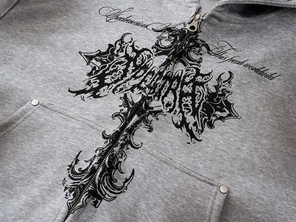 Dirty Dye Cross Heavyweight Pullover Hoodie WN23066