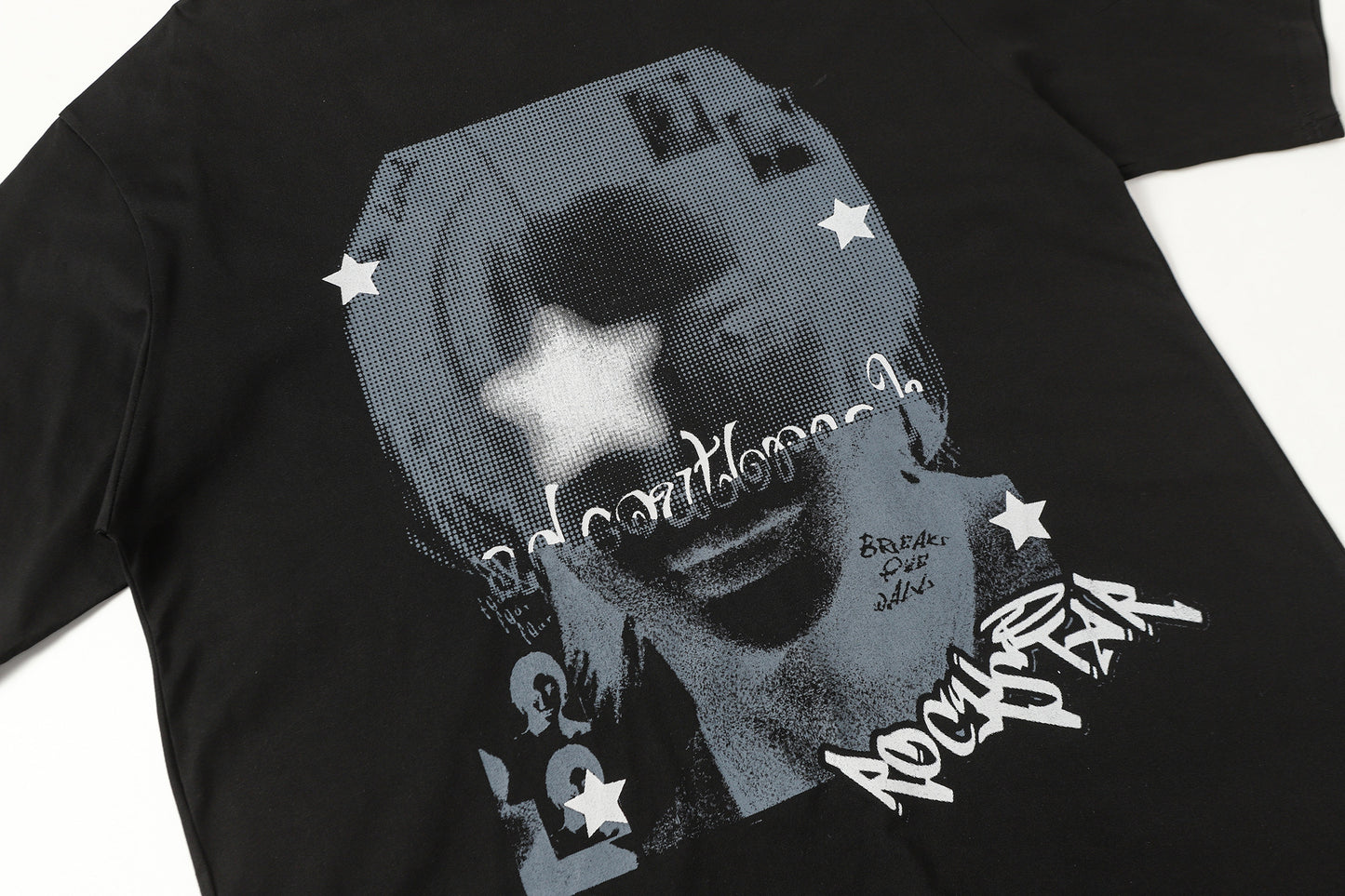 Oversize Portrait Print Short Sleeve T-Shirt WN25380