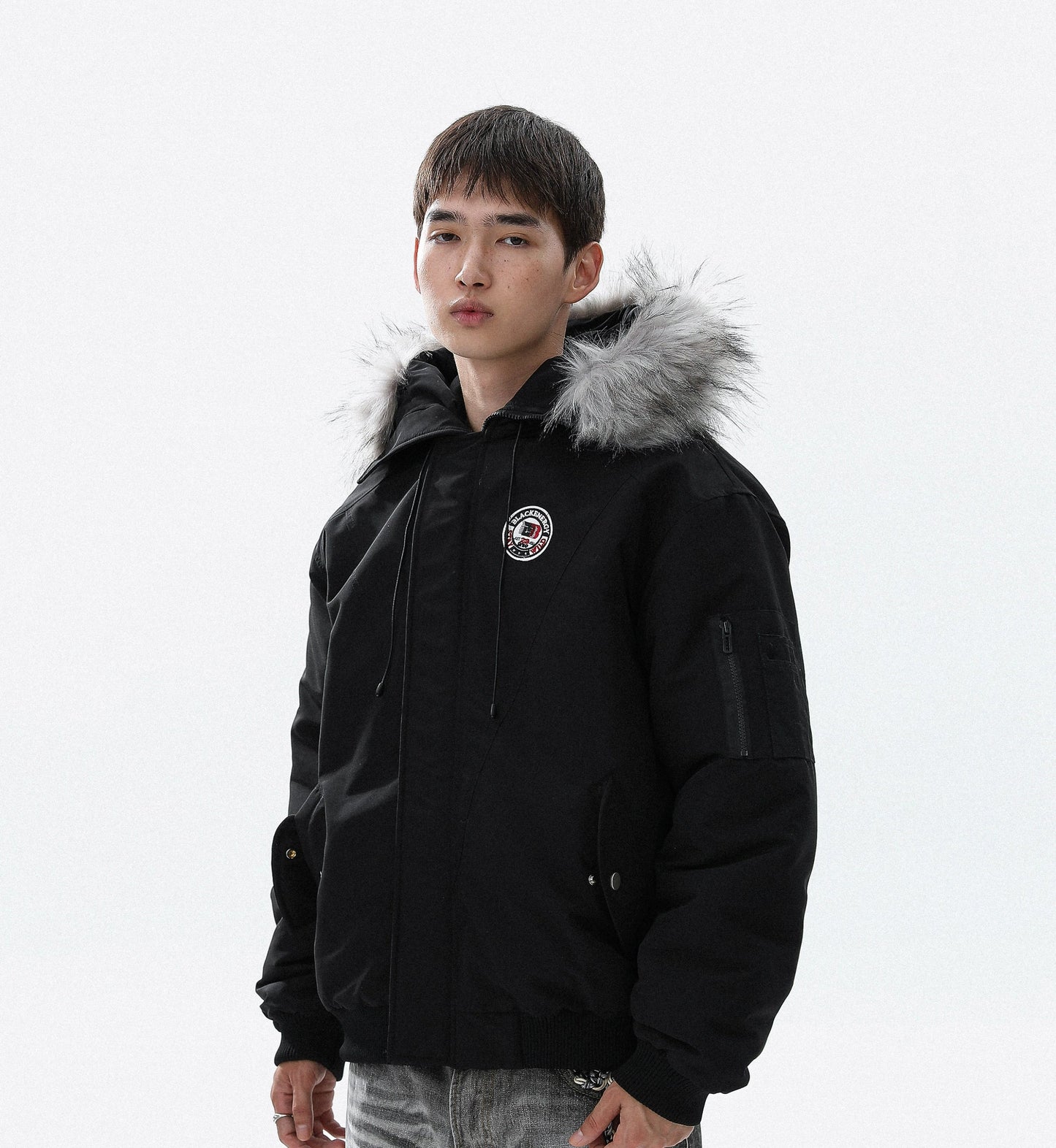 Warm Hooded Fake Fur-Collar Puffer Jacket WN22111