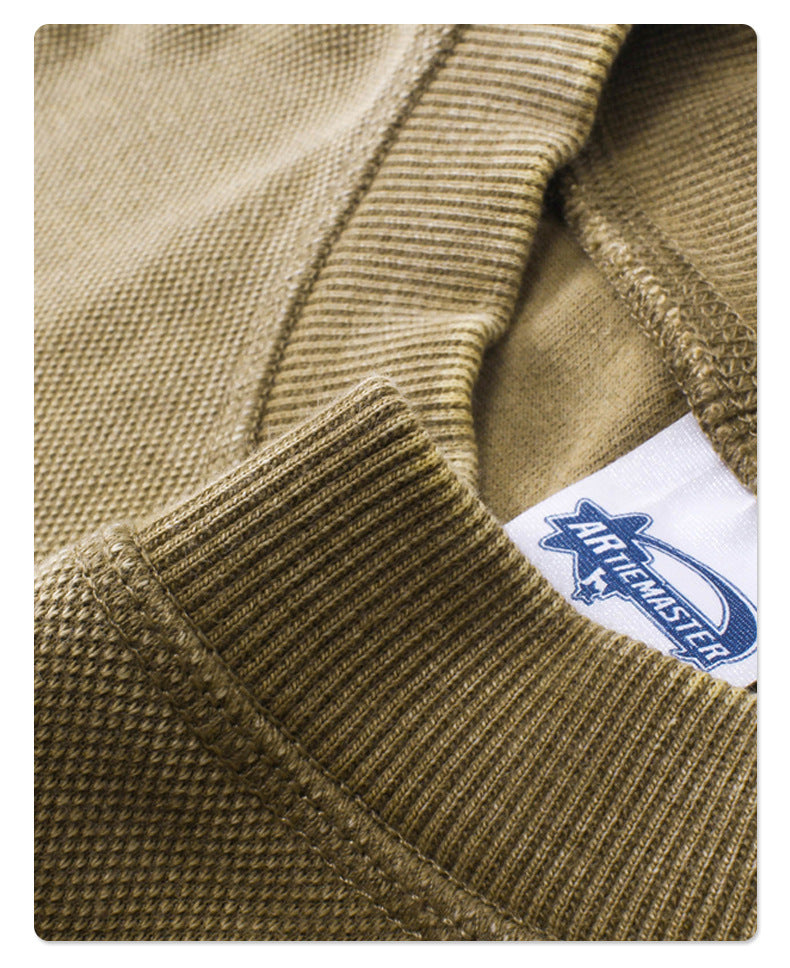 Oversize Washed Short-sleeve T-shirt & Washed Short Sweatpants Setup WN6612