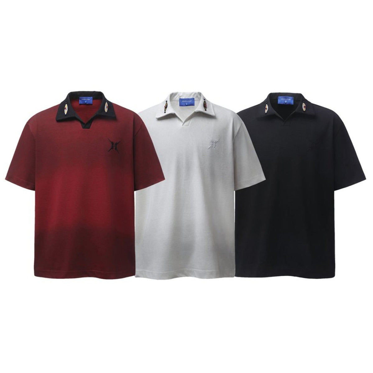 Gradient Sequin Embroidered Polo Shirt WN26802