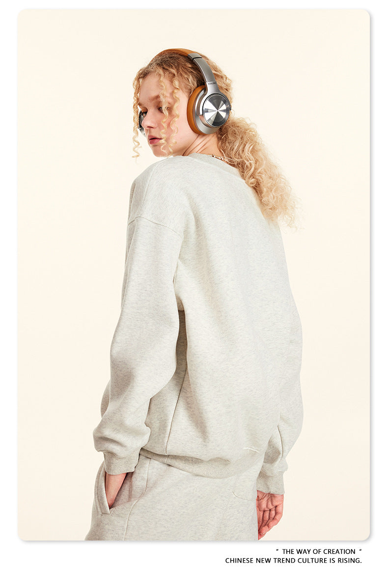 Fleece Lining Oversize Sweatshirt WN9928