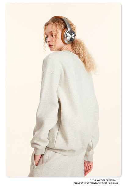 Fleece Lining Oversize Sweatshirt WN9928
