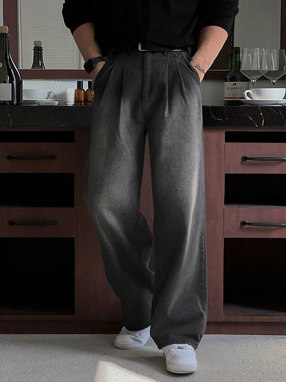 Washed Wide Leg Denim Jeans WN20238