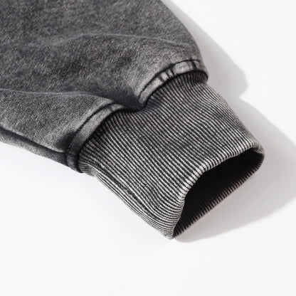 Washed Tie-Dye Patchwork Pullover Hoodie WN16182