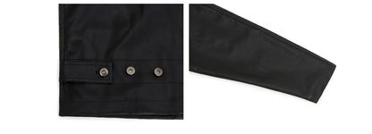Turn-Down Collar PU Leather Jacket WN26269