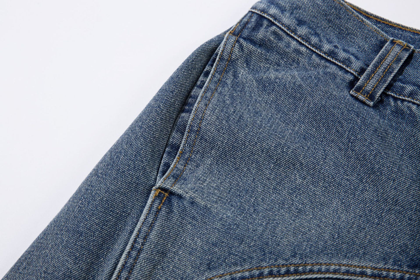 Washed Split-Design Denim Jeans WN13119