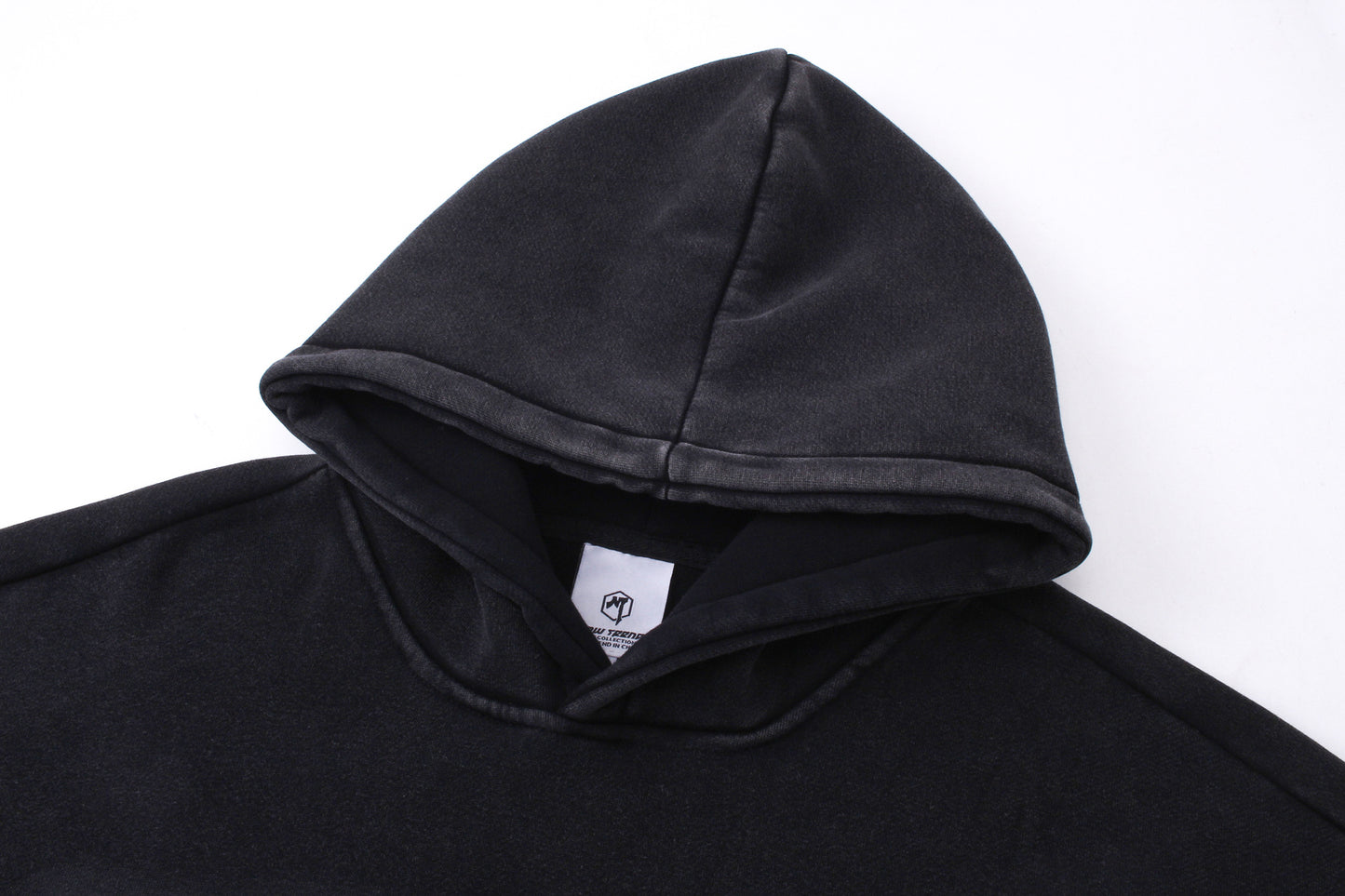 Washed Gradient Letter Print Oversize Pullover Hoodie WN11464