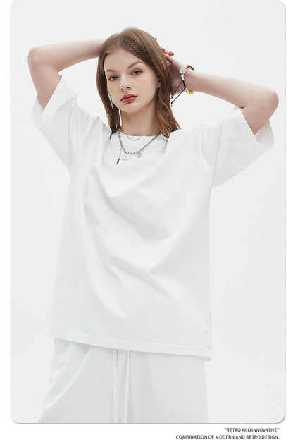 Oversize Washed Short-sleeve-T-shirt & Washed Short Sweatpants Setup WN6633