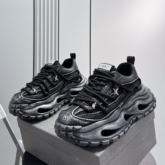 Chunky Platform Height Increase Breathable Sneakers WN24790